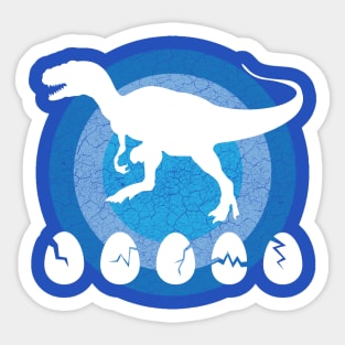 Dinosaur Eggs Hunting Blue Sticker